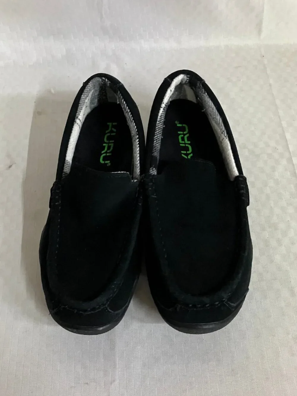 KURU Slip On Loafers Shoes Men's Size 7 Black Suede Comfort Casual Moc Toe